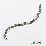 廠家直銷925純銀花環手鏈 原創復古時尚泰銀手串 泰國進口手飾 