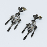 Marcasite Silver Earrings 22HG006 Made in Thailand