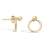 3 Microns Gold Plated Earrings 22HU01010
