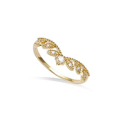 3 Microns Gold Plated Ring 12EY0570CZ