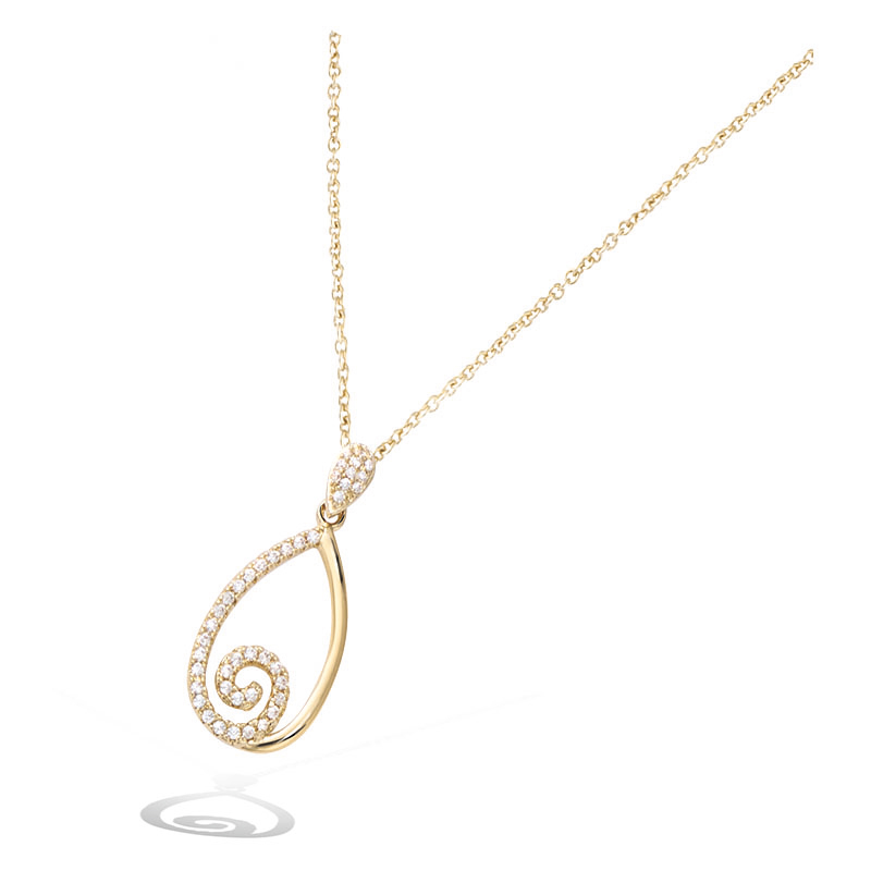 法国3微米镀金首饰 18k包金吊坠 62hu1060cz