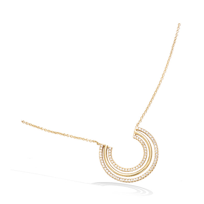 3 Microns Gold Plated Necklace 52HU0640CZ